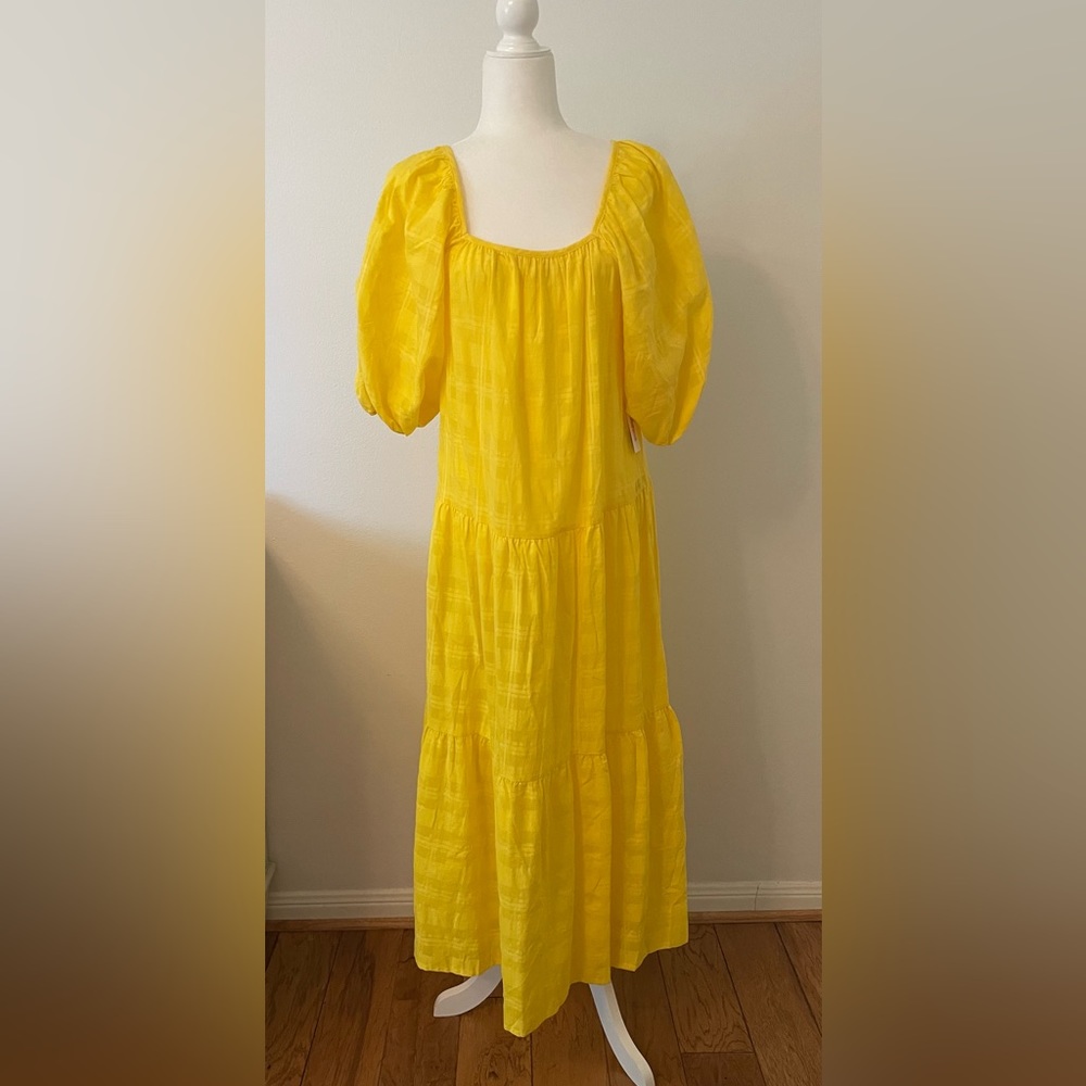 Solid & Striped Yellow Dress - Small